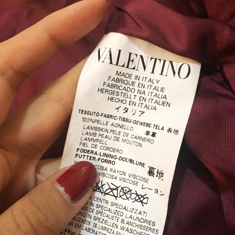 Red Valentino Ruffled Leather Jacket - Picture 3 of 8